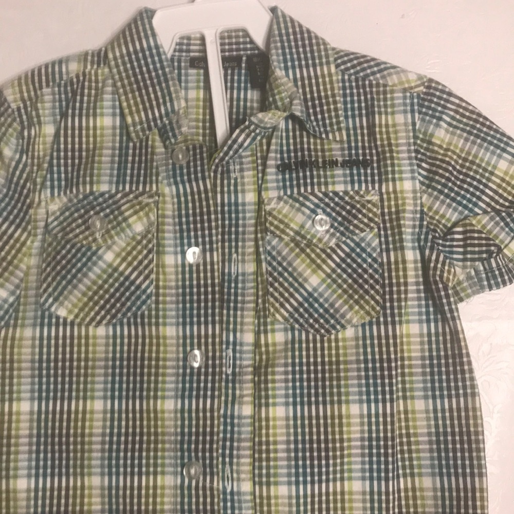 Plaid button down.